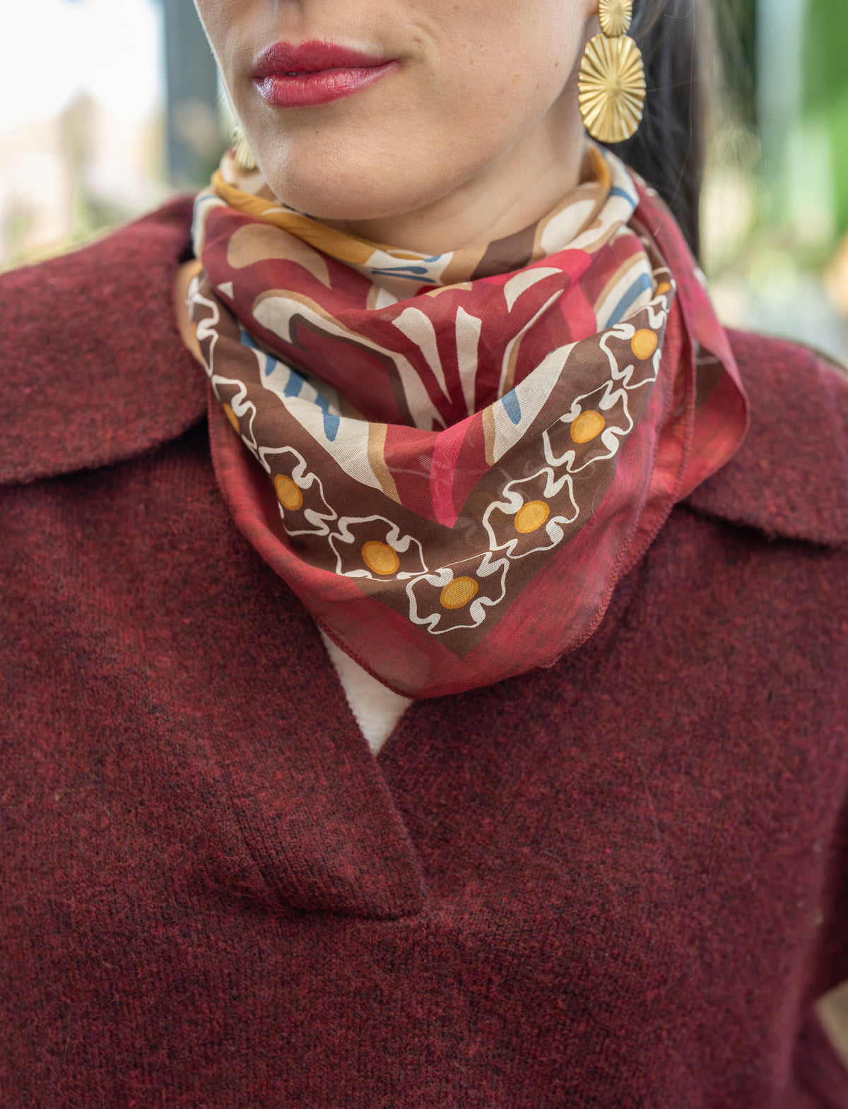 Foulard soie imprimé