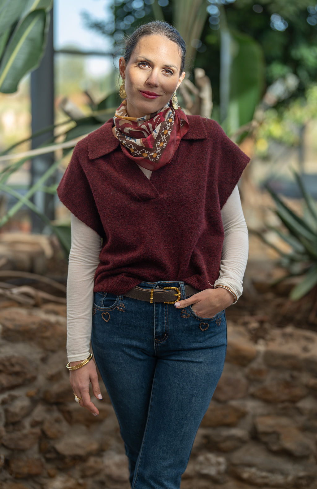Foulard soie imprimé