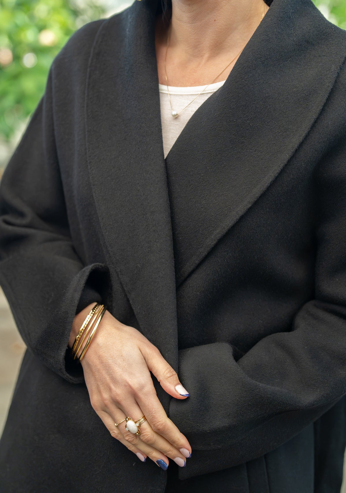Manteau mi-long laine