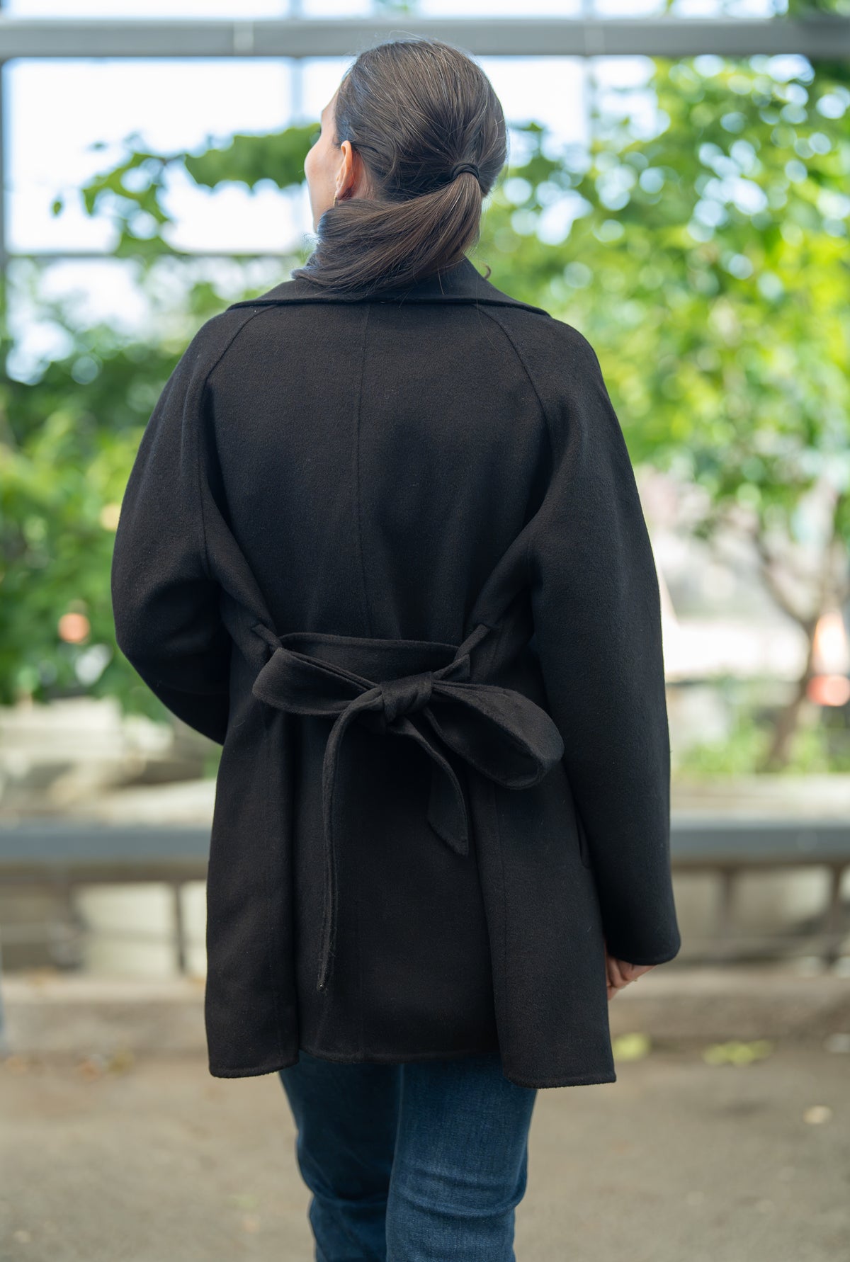Manteau mi-long laine
