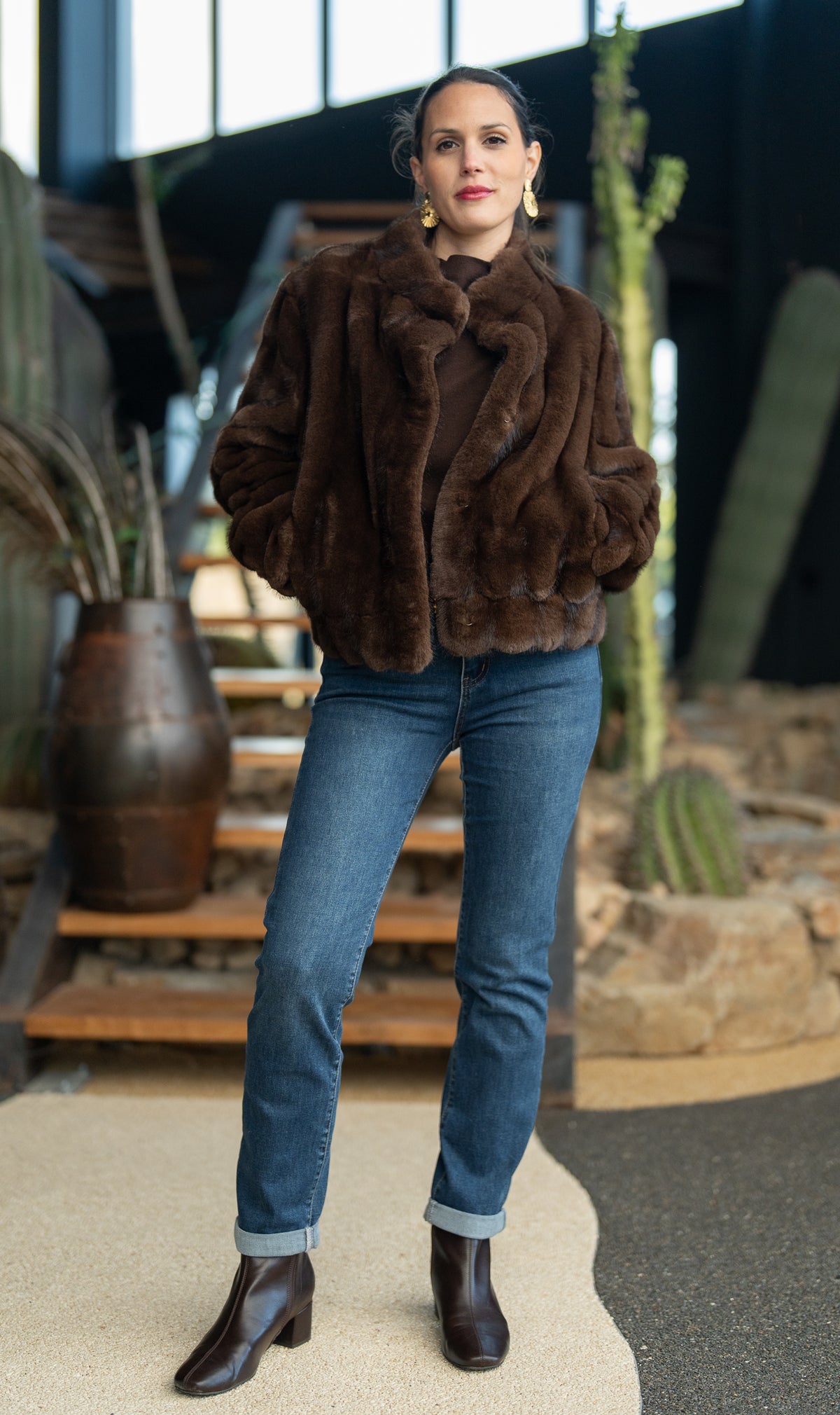 Manteau fourrure court