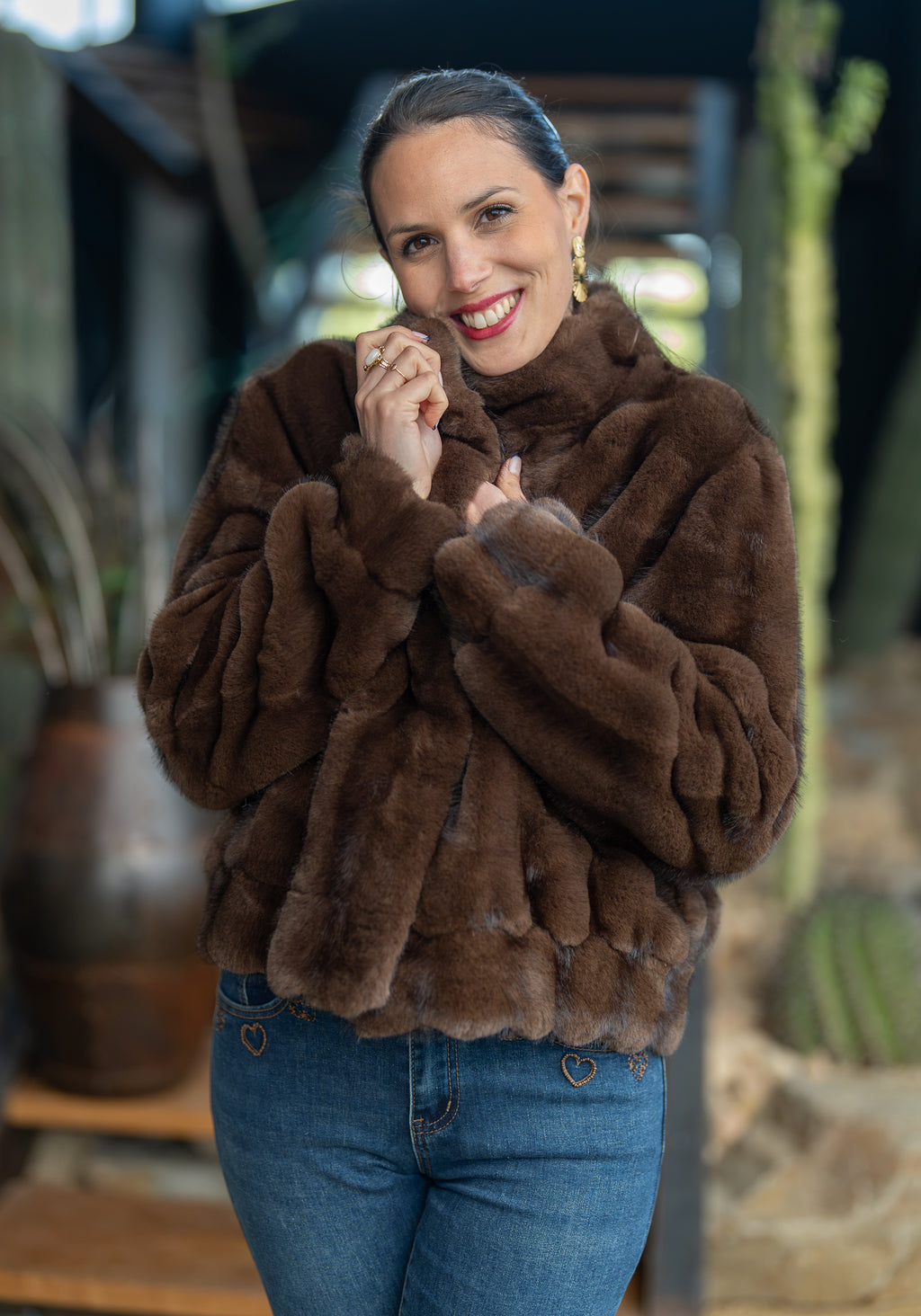 Manteau fourrure court