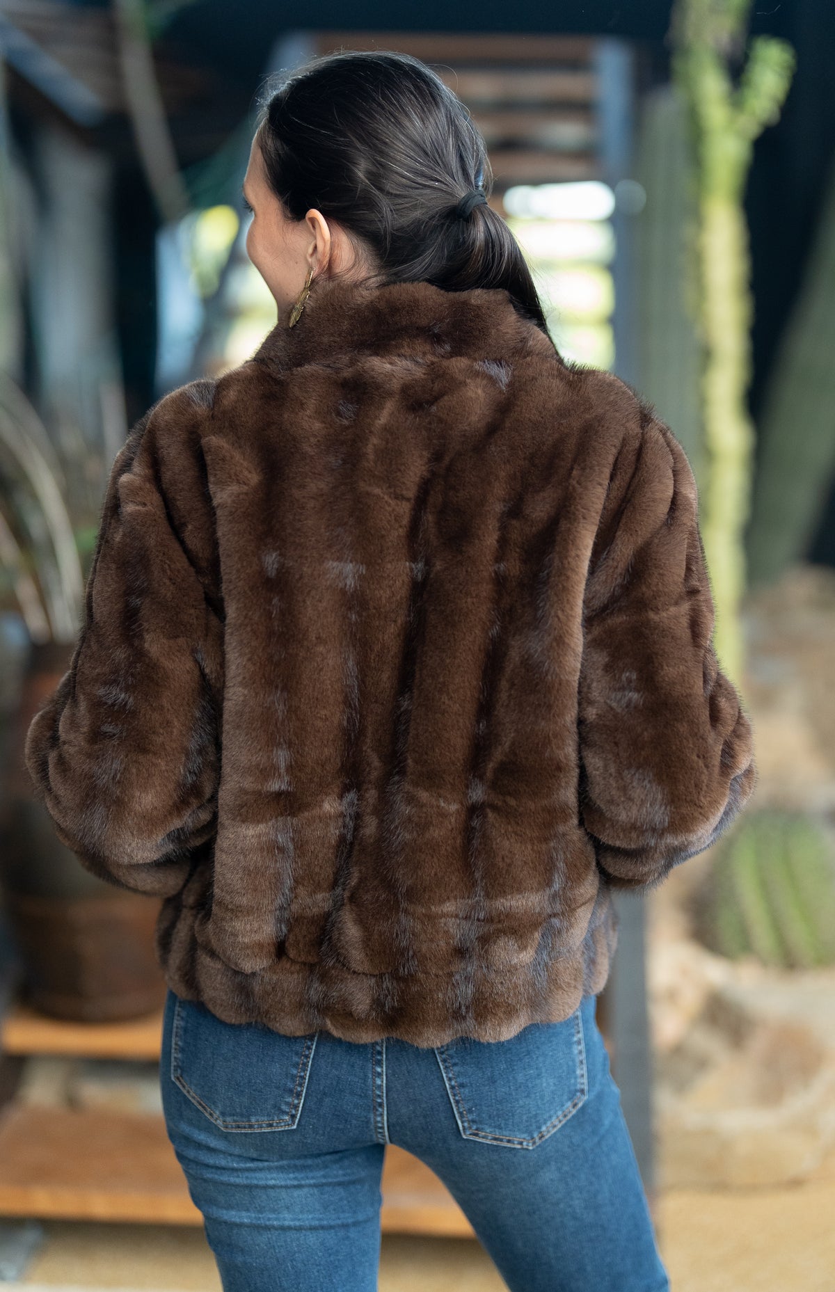 Manteau fourrure court