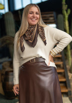 Foulard carré léopard