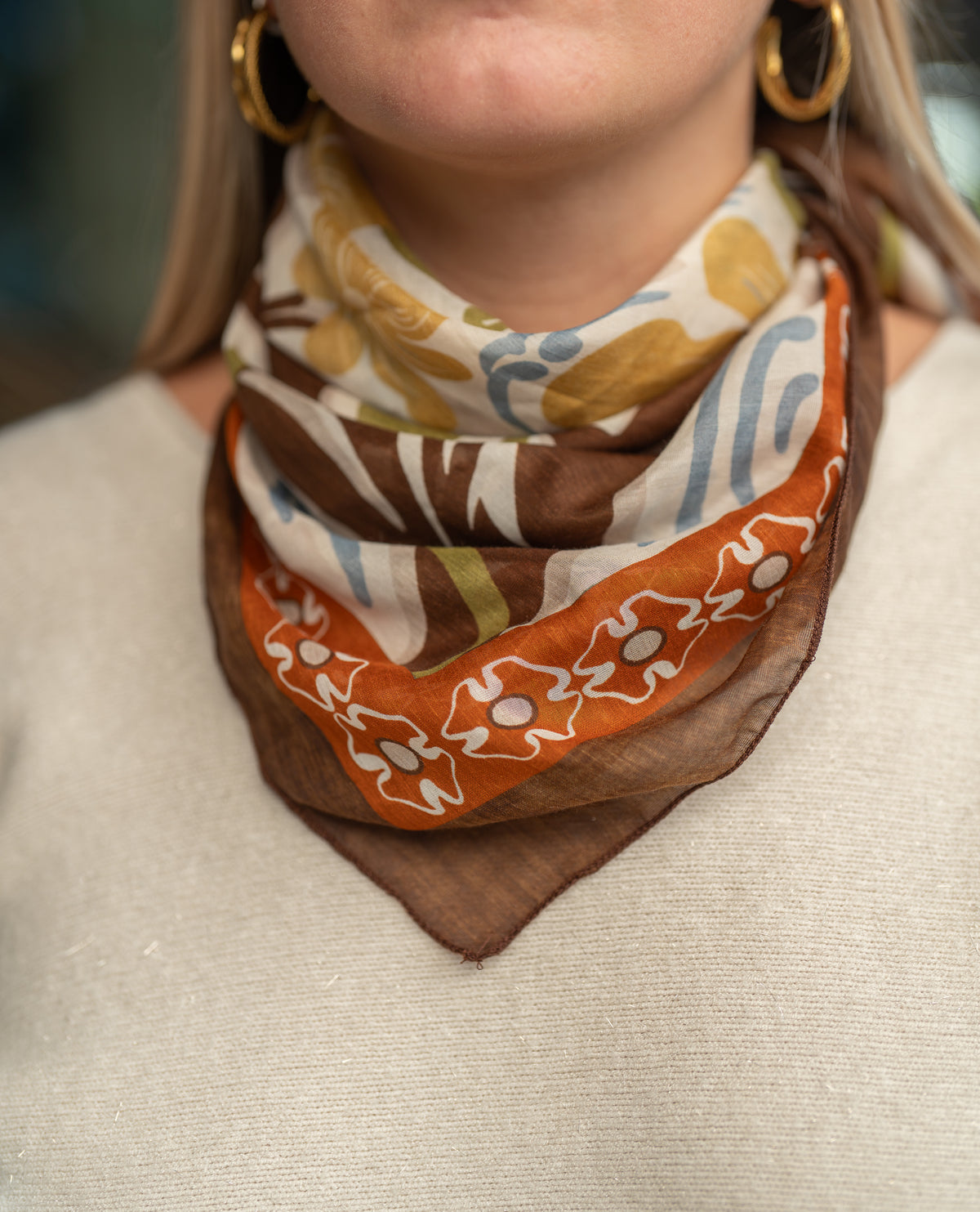 Foulard carré imprimé