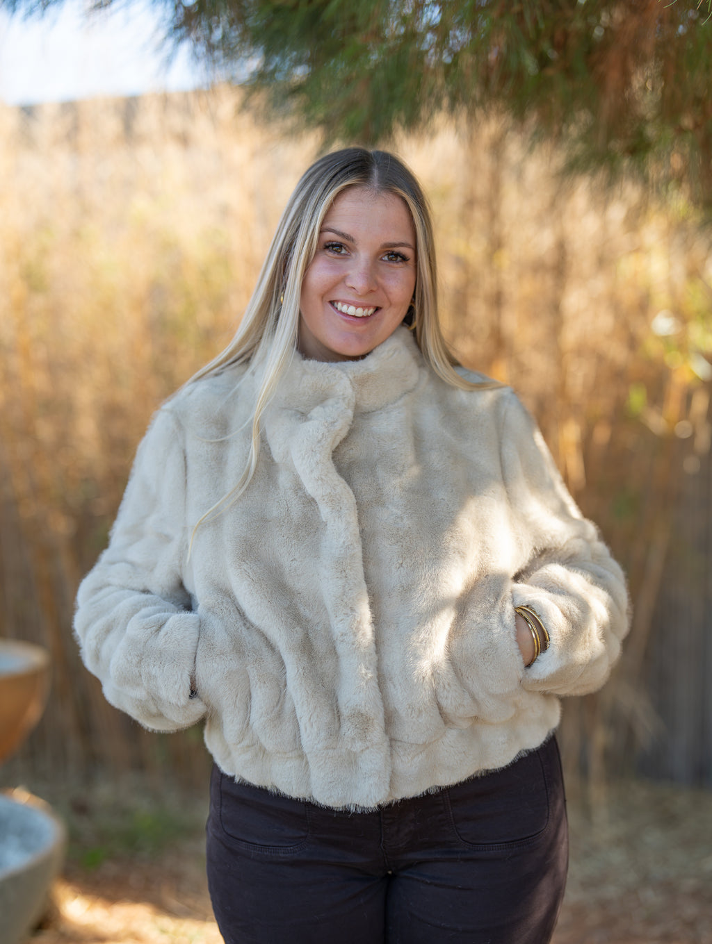Manteau fourrure court