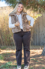 Veste fourrure pois