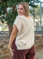 Pull sans manches sequins