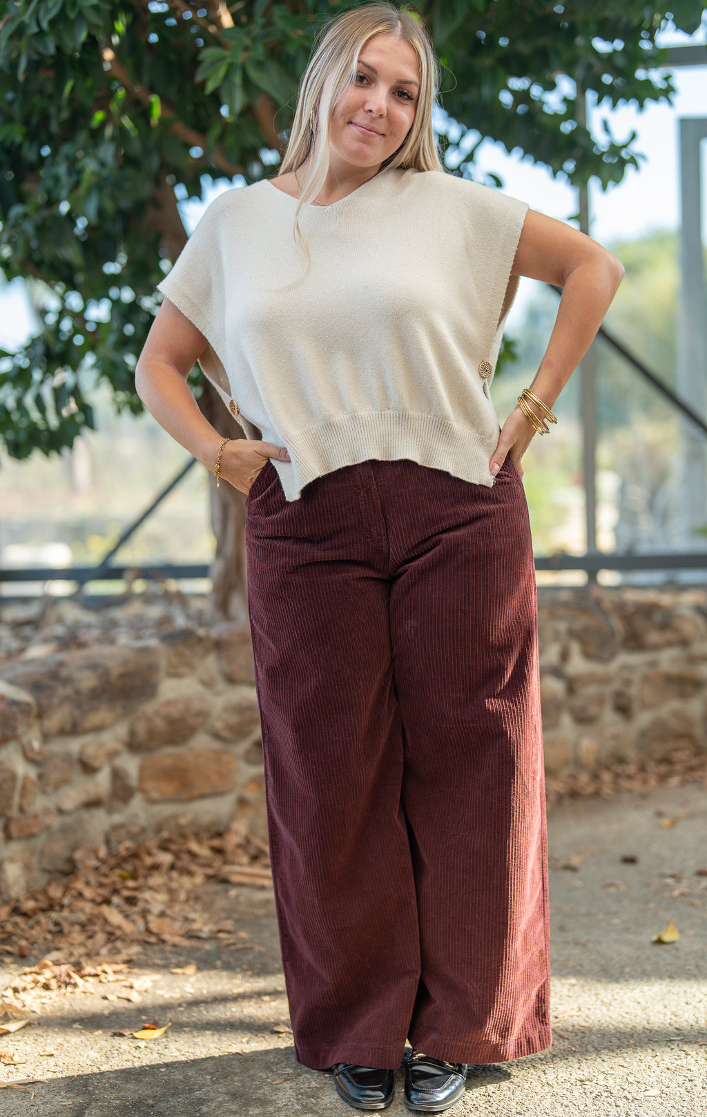 Pull sans manches sequins