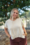 Pull sans manches sequins