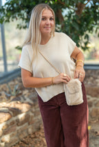 Petit sac bandoulière fourrure