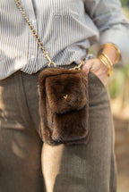 Petit sac bandoulière fourrure