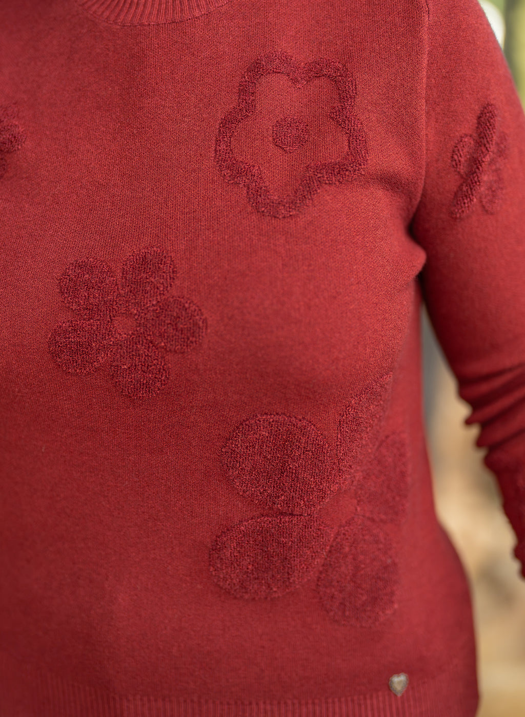 Pull fleurs brodée