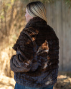 Veste fourrure écharpe