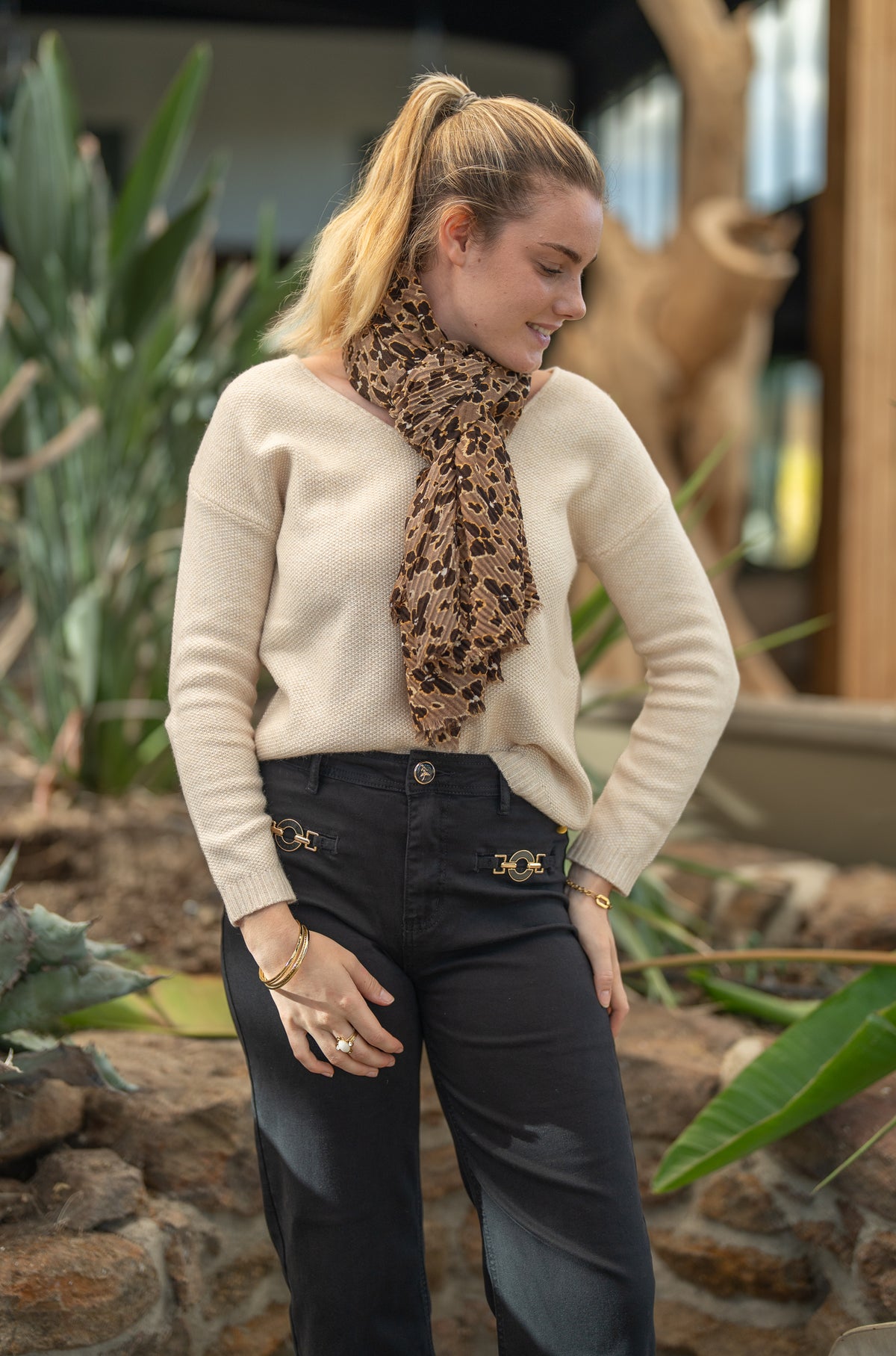 Foulard motif papillon