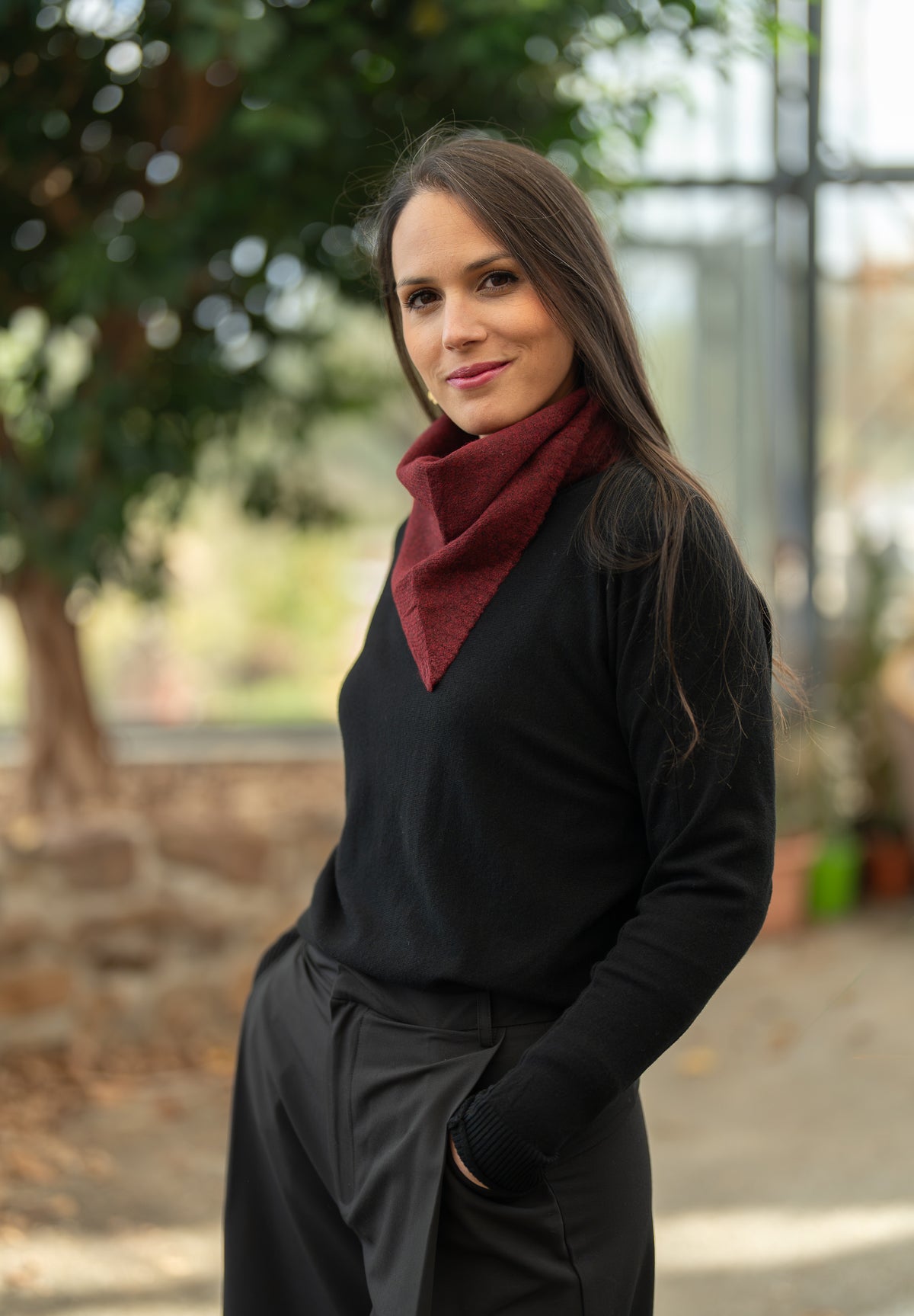 Foulard maille noué