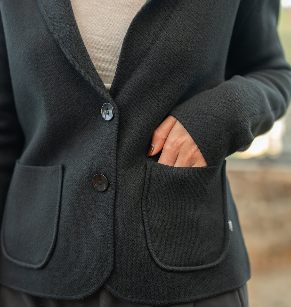 Veste blazer maille