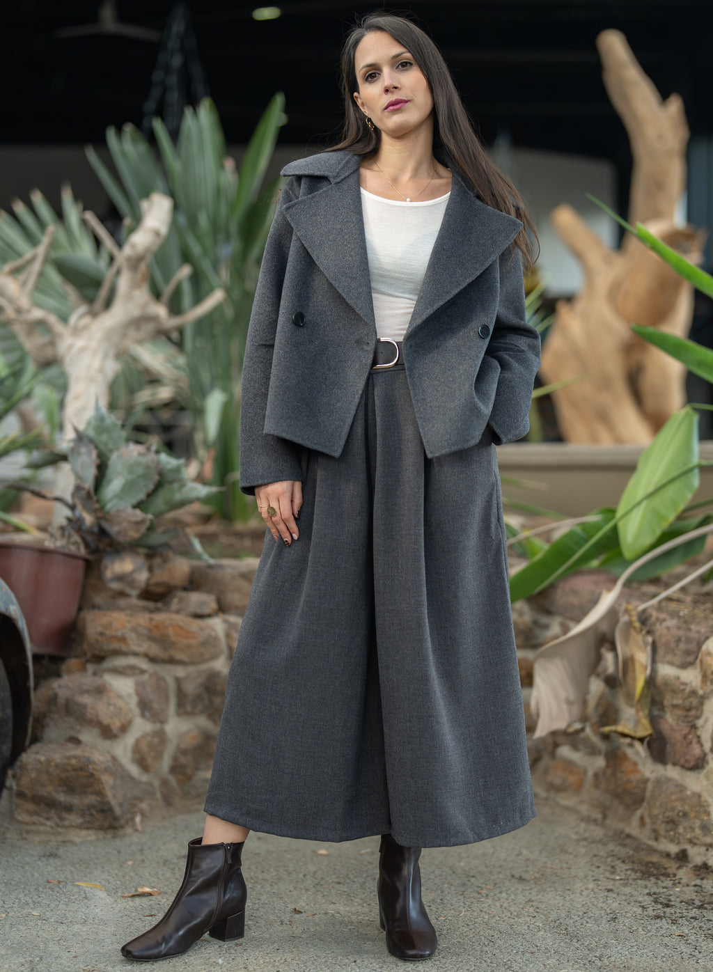 veste courte laine