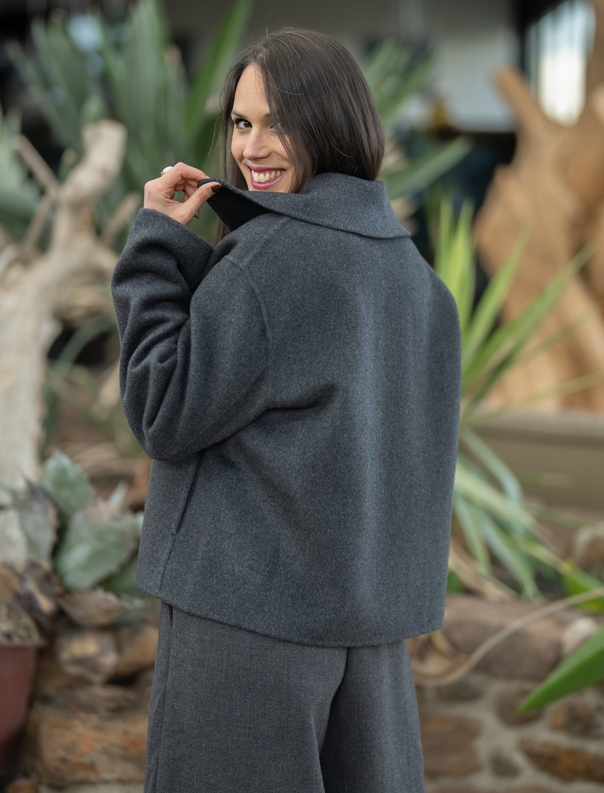 veste courte laine