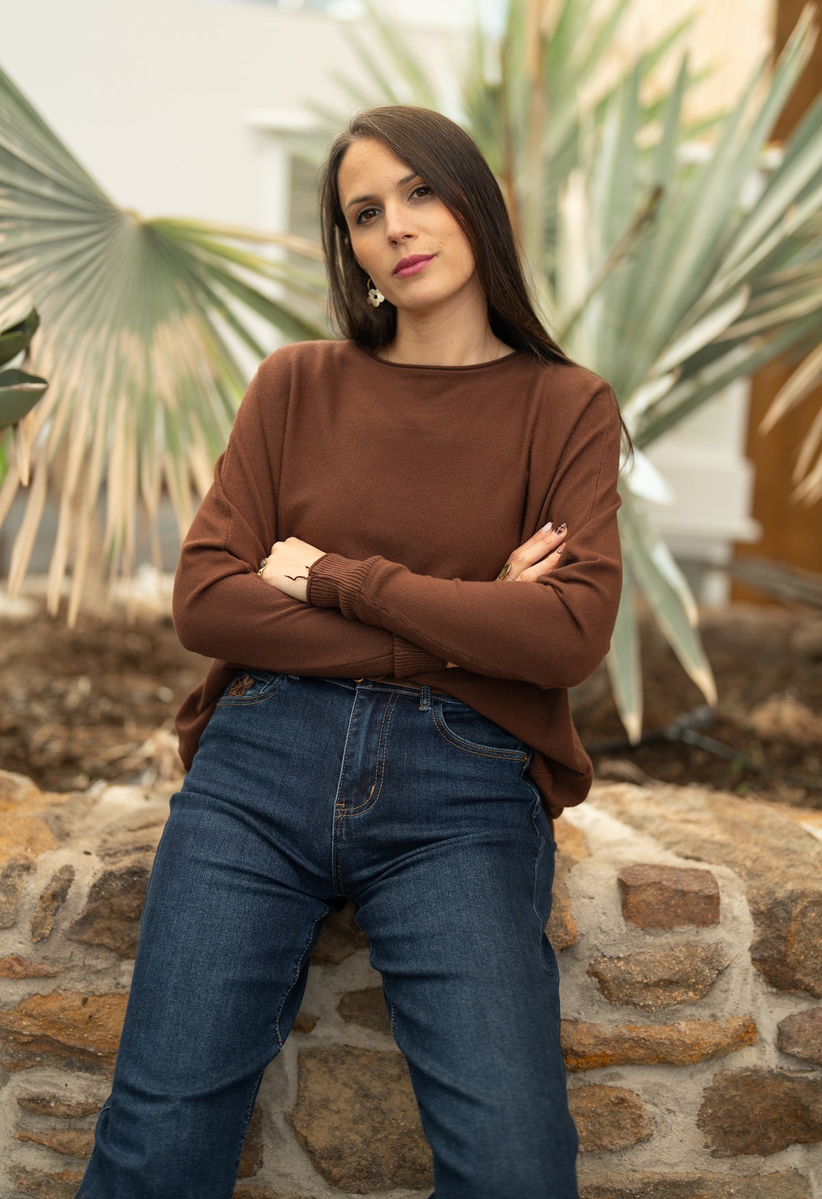 Pull boutons dos