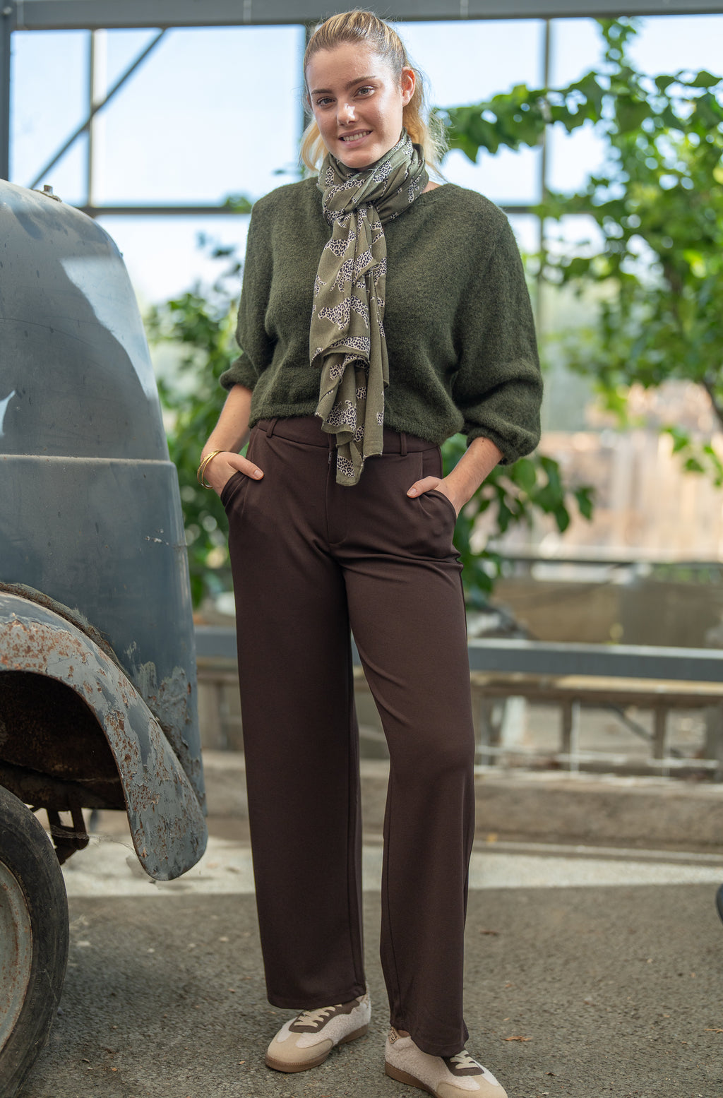 Foulard motif léopard