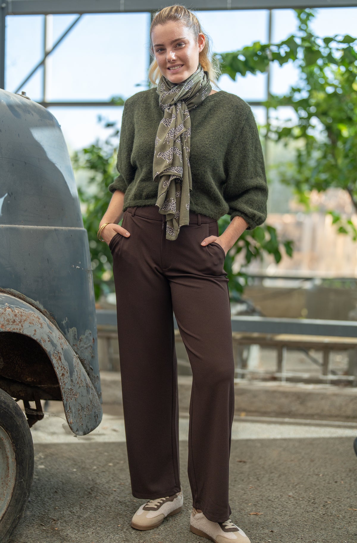 Foulard motif léopard