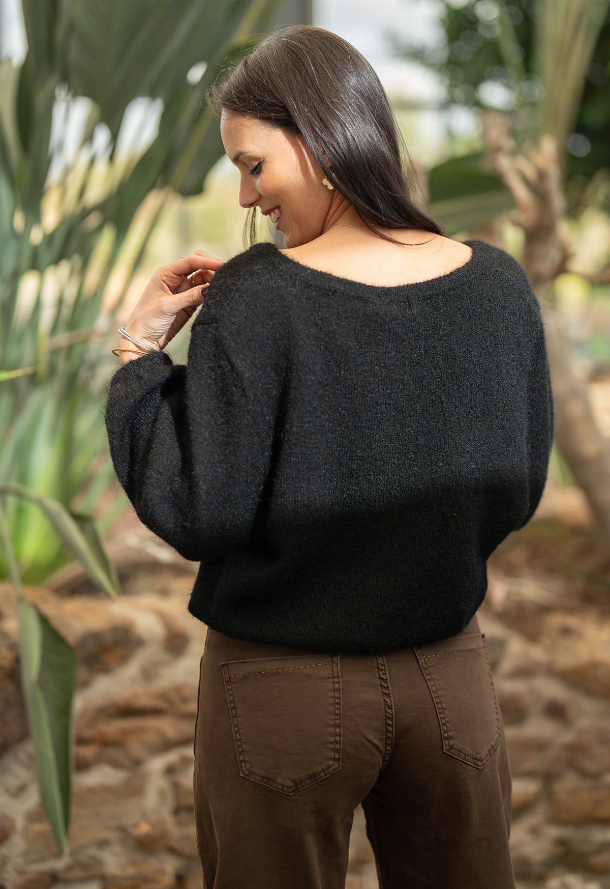 Gilet court oversize