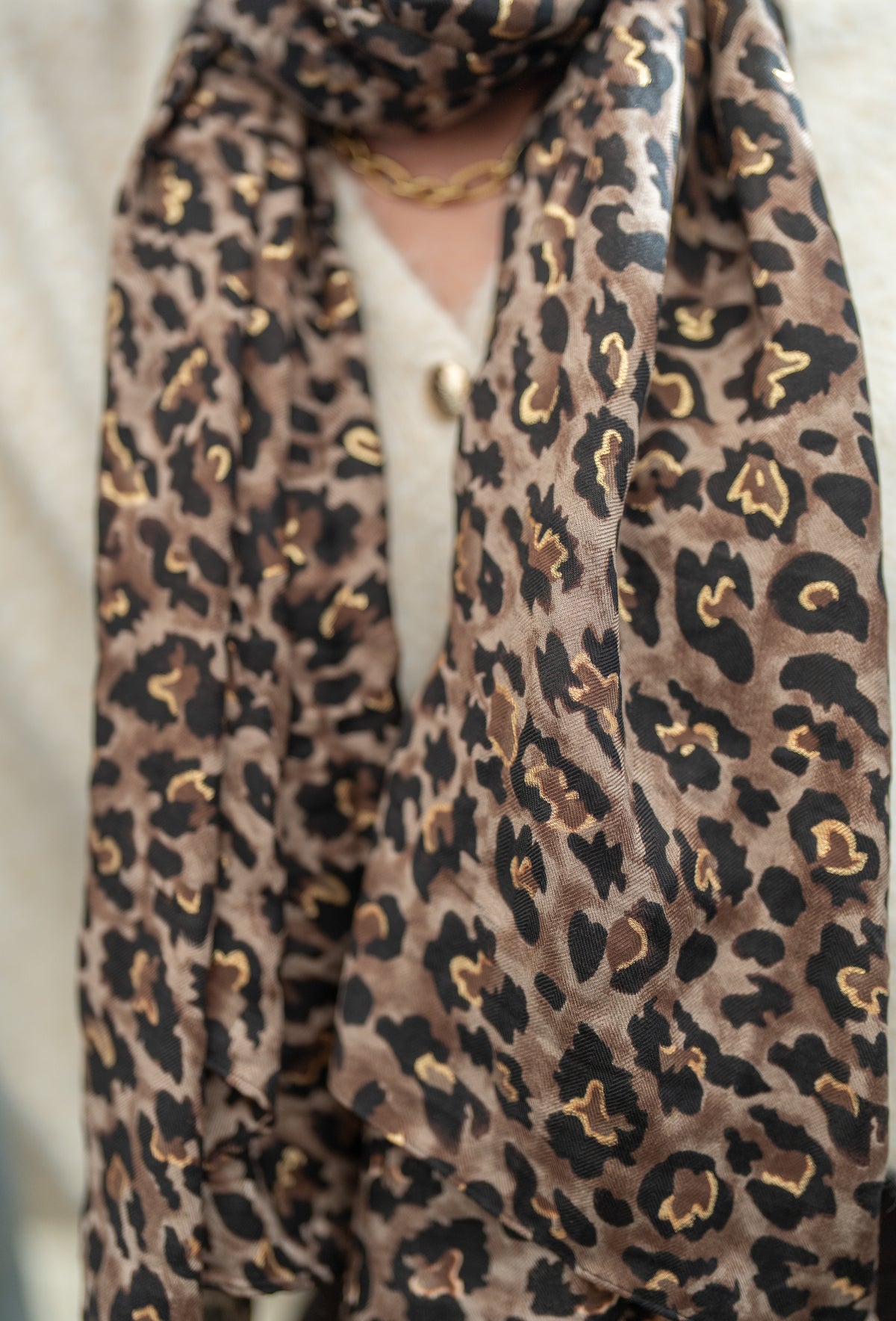 Foulard imprimé léopard