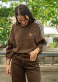 Pull bandes bleu