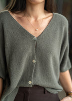 Gilet court oversize