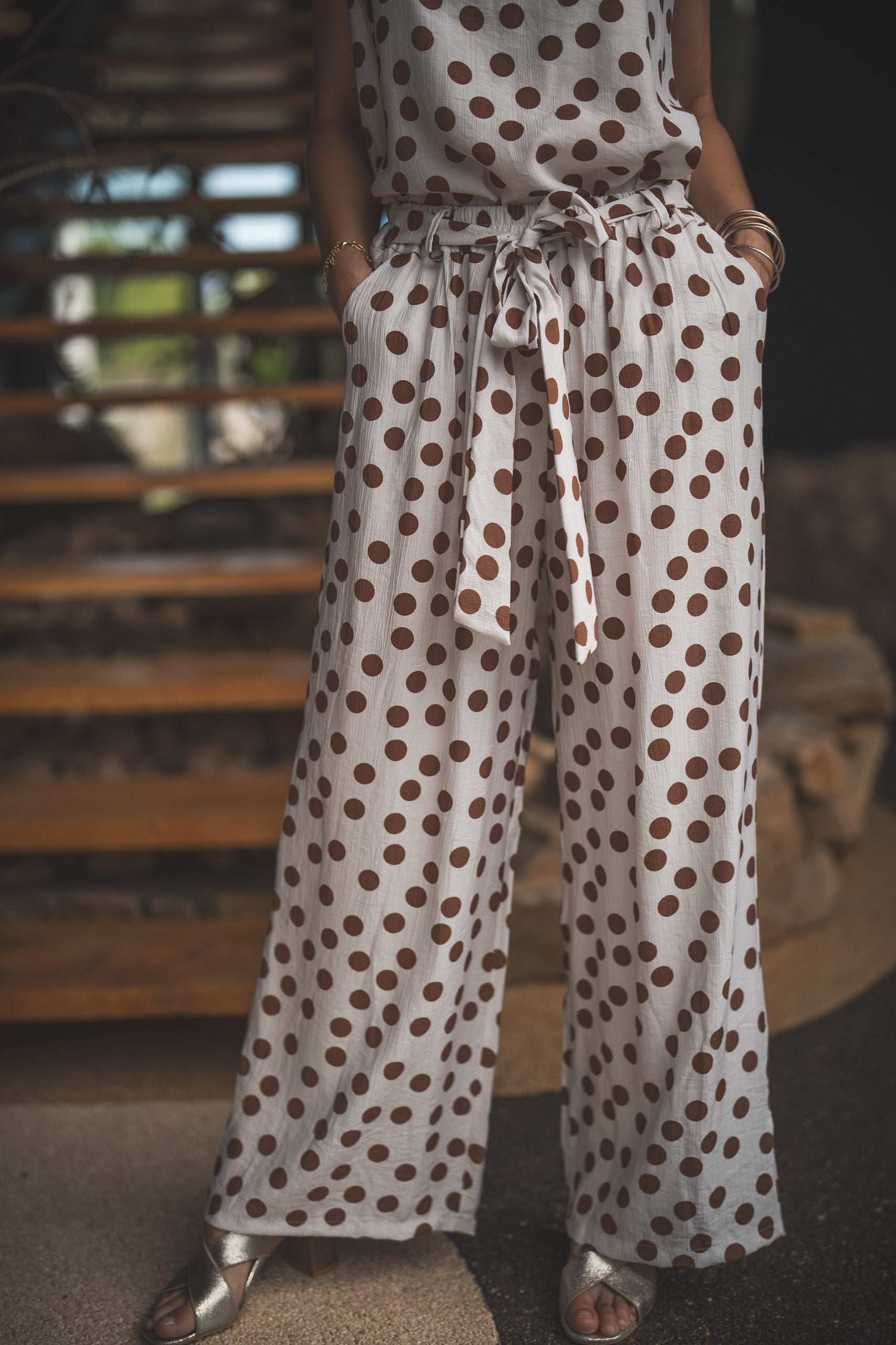 Pantalon à pois