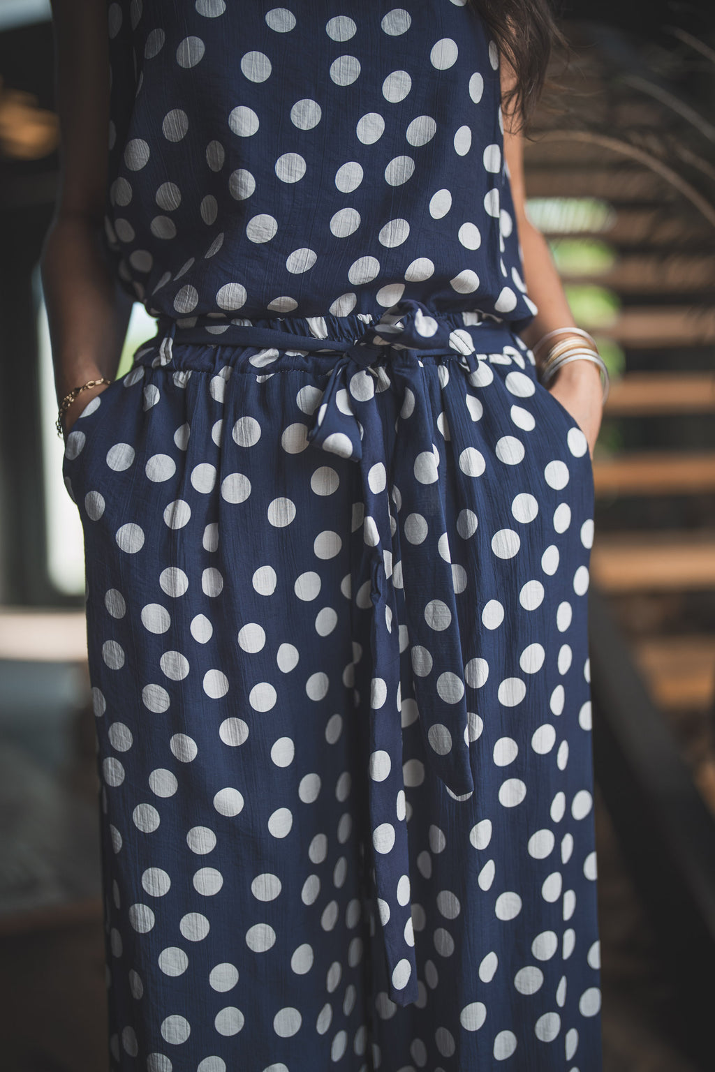 Pantalon à pois