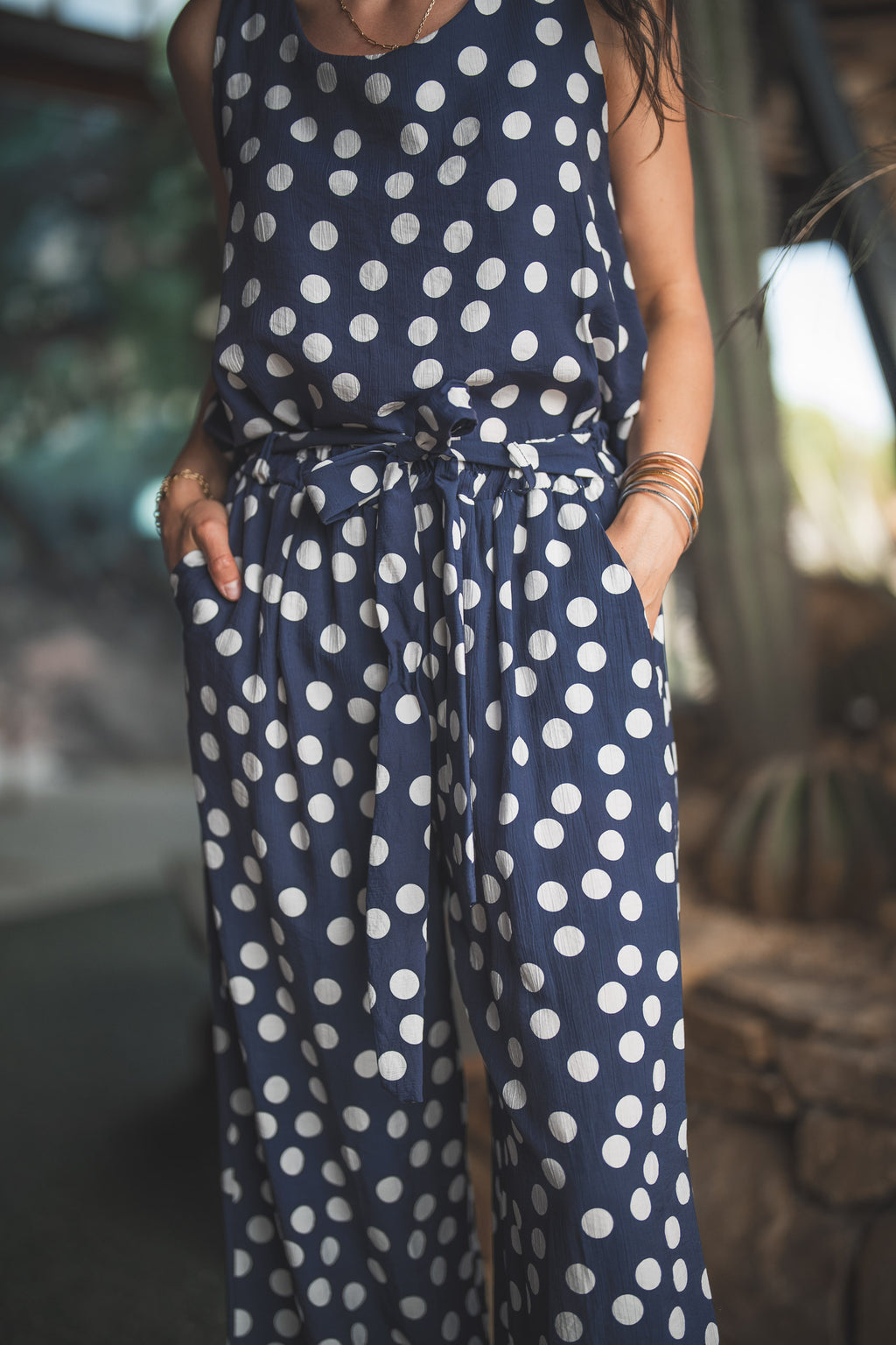 Pantalon à pois