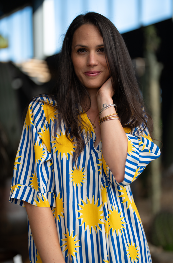 Robe rayée soleil