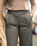 Pantalon large carreaux