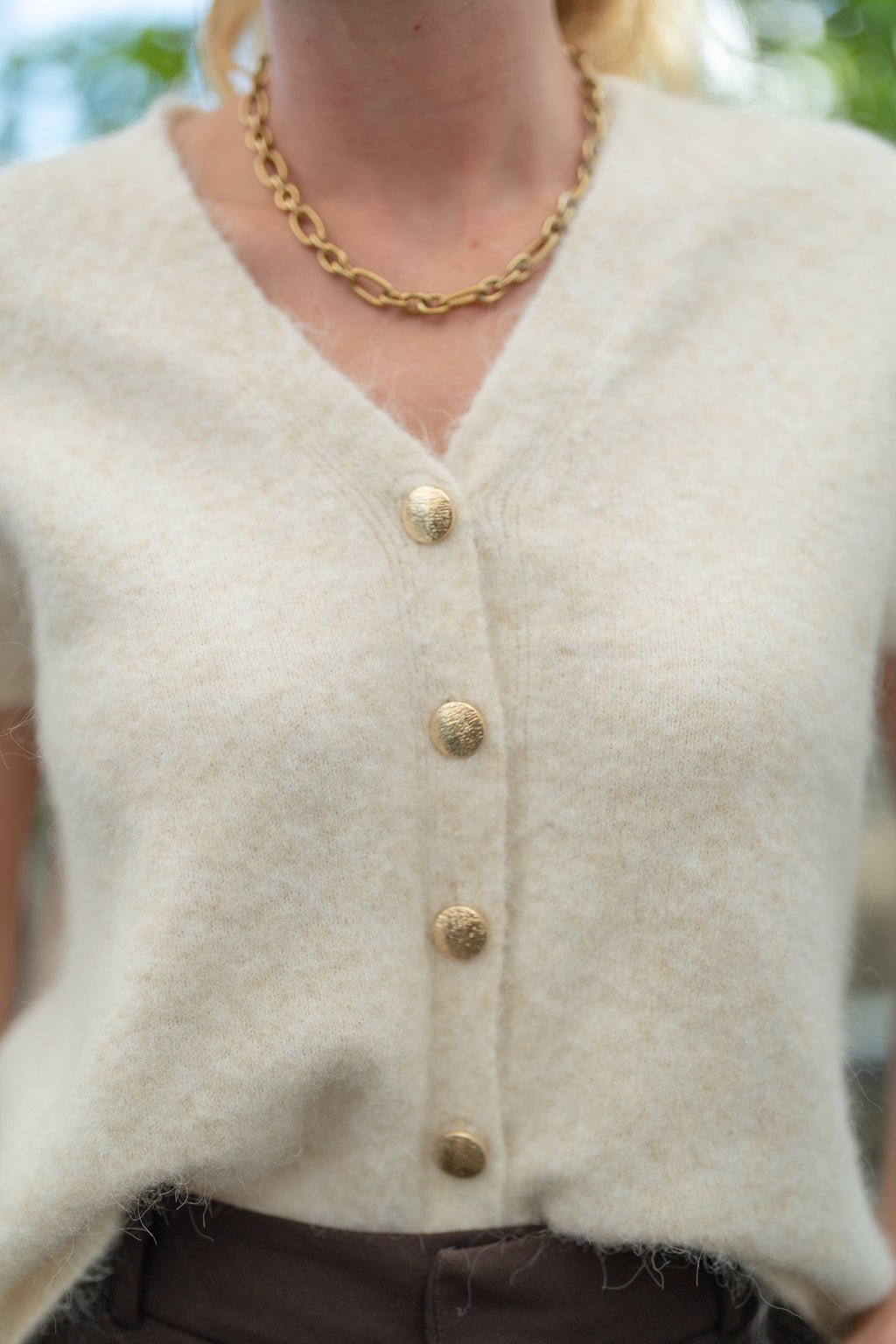 Gilet boutons dorés