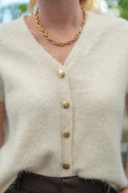 Gilet boutons dorés