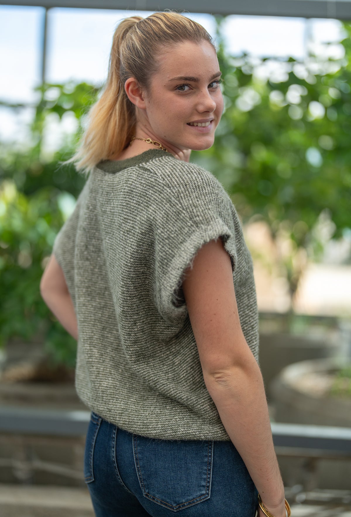 Gilet rayé sans manches