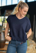 Pull sans manches sequins