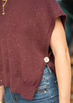 Pull sans manches sequins