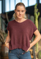 Pull sans manches sequins