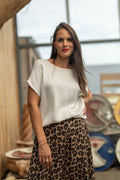 T-shirt effet satin