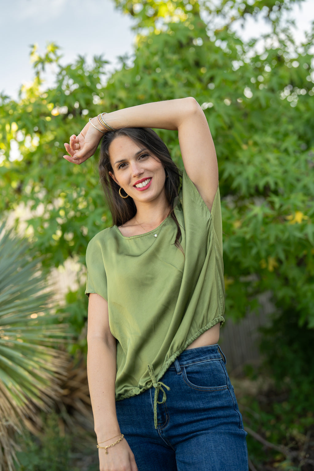 T-shirt effet satin