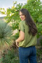 T-shirt effet satin