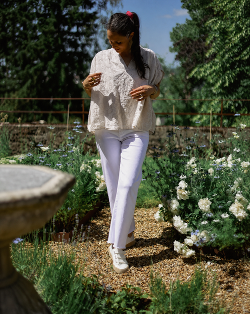 Blouse brodée