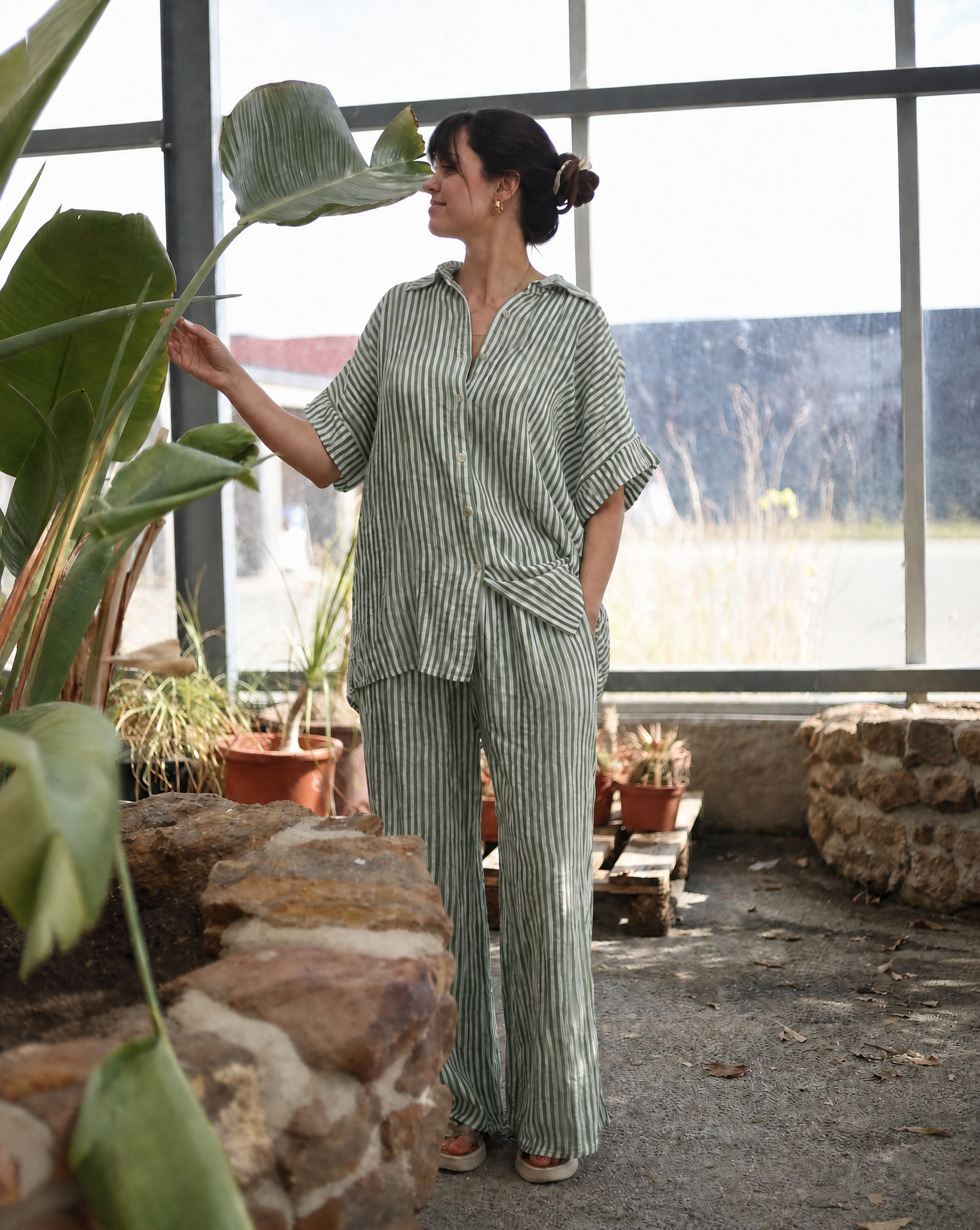 Pantalon rayé