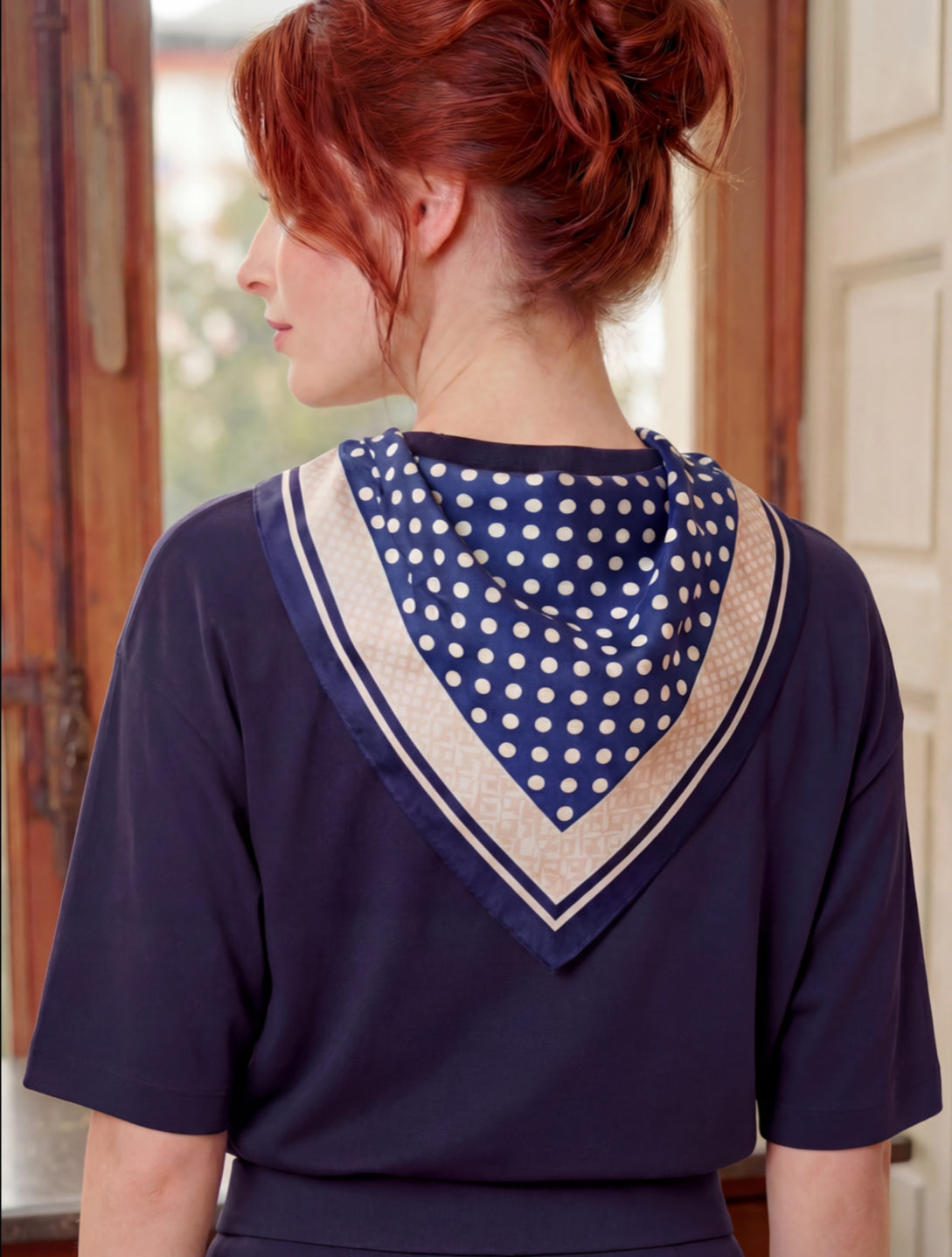 T-shirt foulard pois