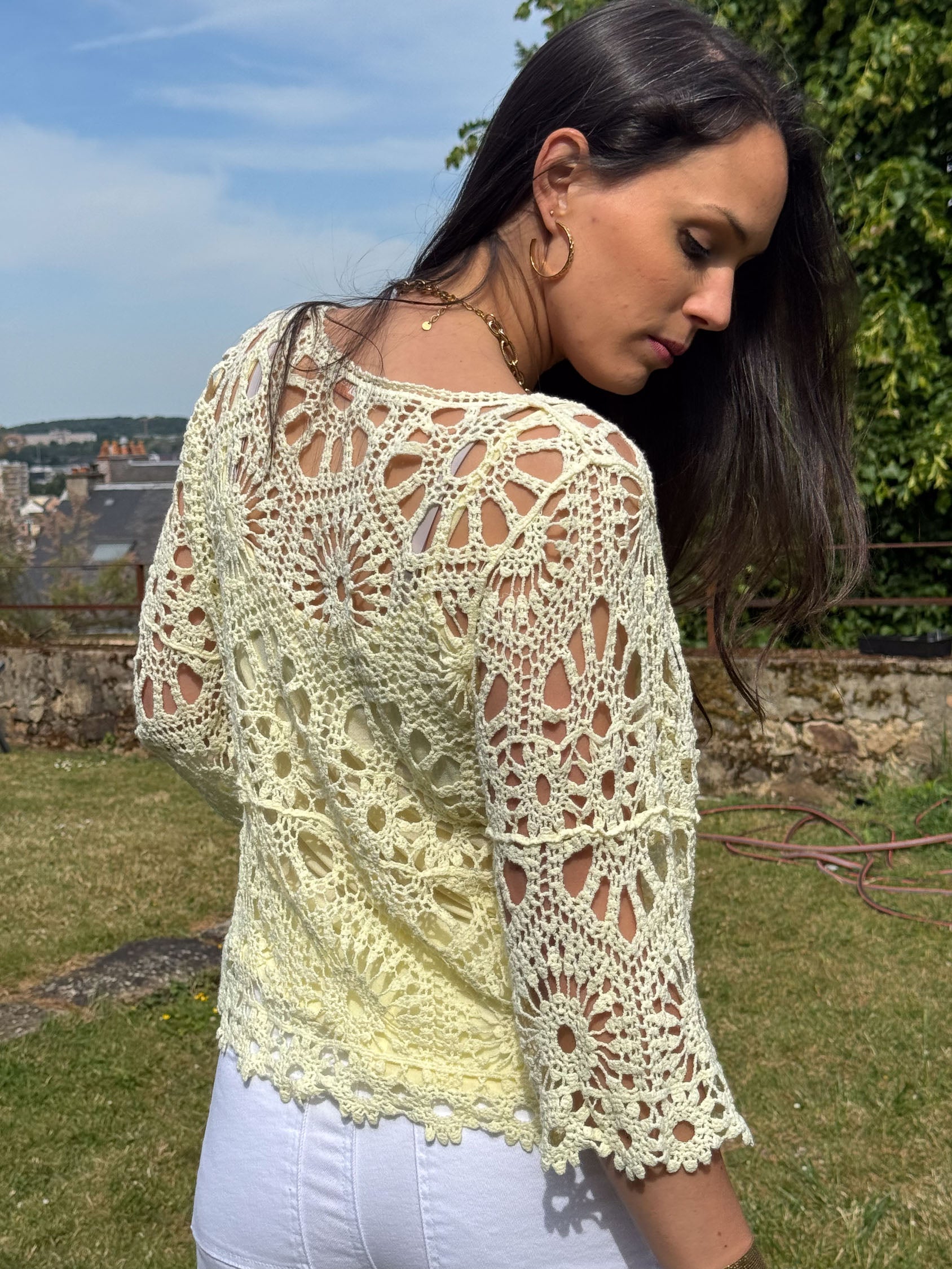 Pull 2 en 1 crochet
