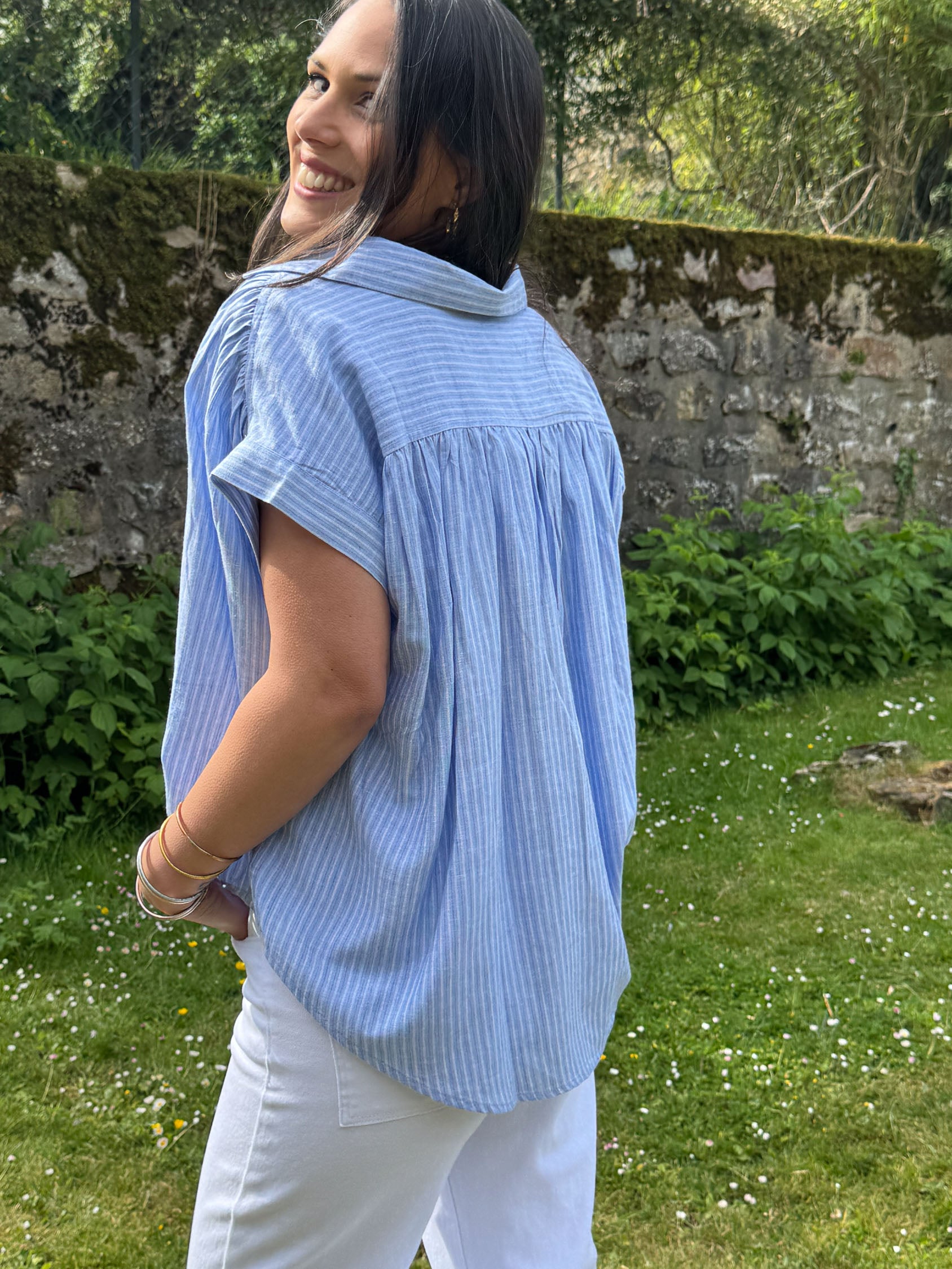 Tunique rayée bleu