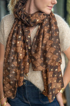 Foulard motif éventail
